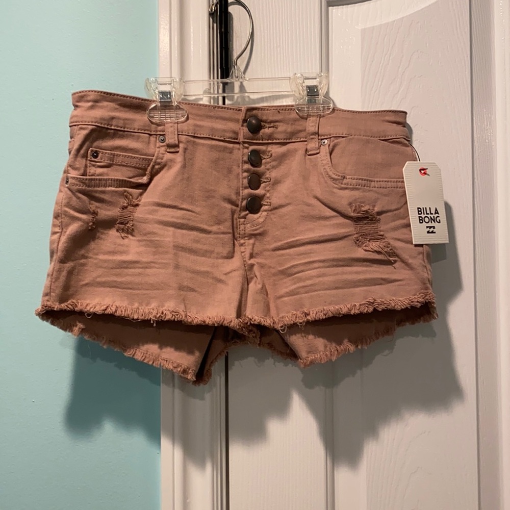 Billabong button up cut off shorts